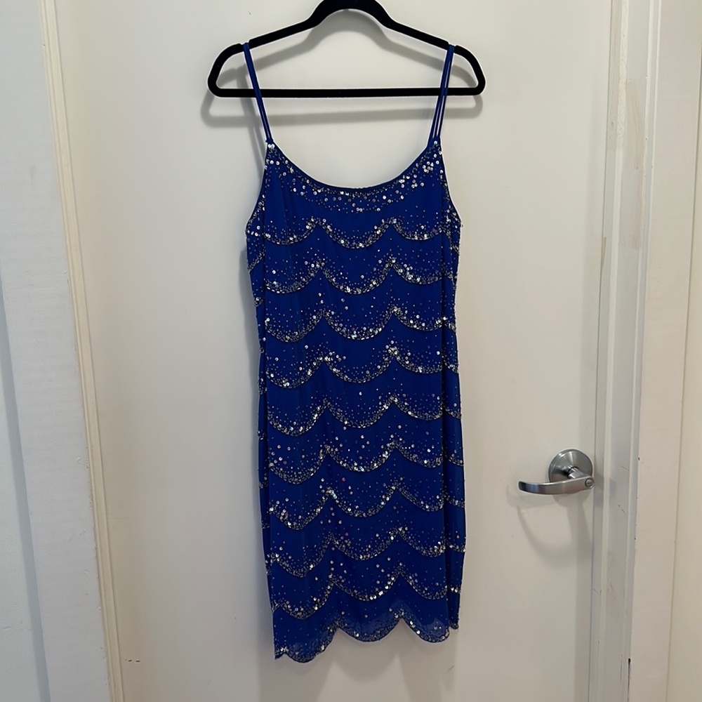 Blue Sequin Dress